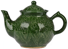 Чайник заварочный Риштанская Керамика 1 л. зеленый от магазина Казан мангал 24 Екареринбург